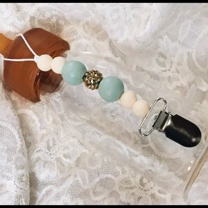 Handmade pacifier clip